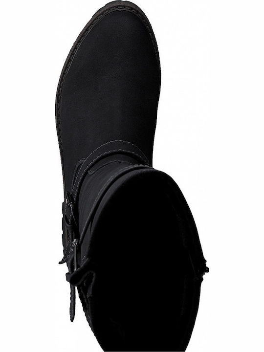 Leder Damenstiefel Schwarz