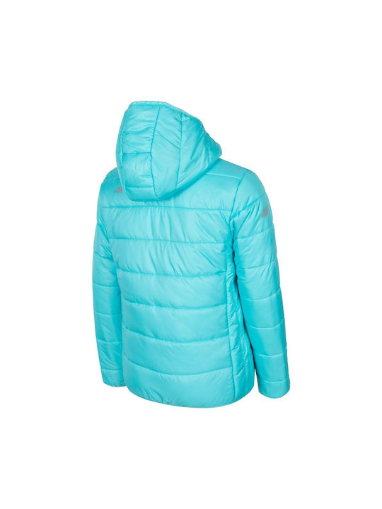 4F Kids Casual Jacket short Hooded Turquoise