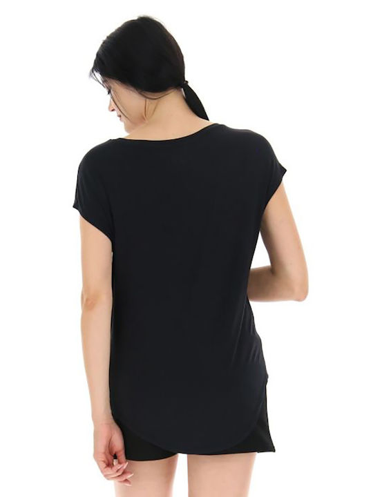 Lotto Damen Sportlich T-shirt Schwarz