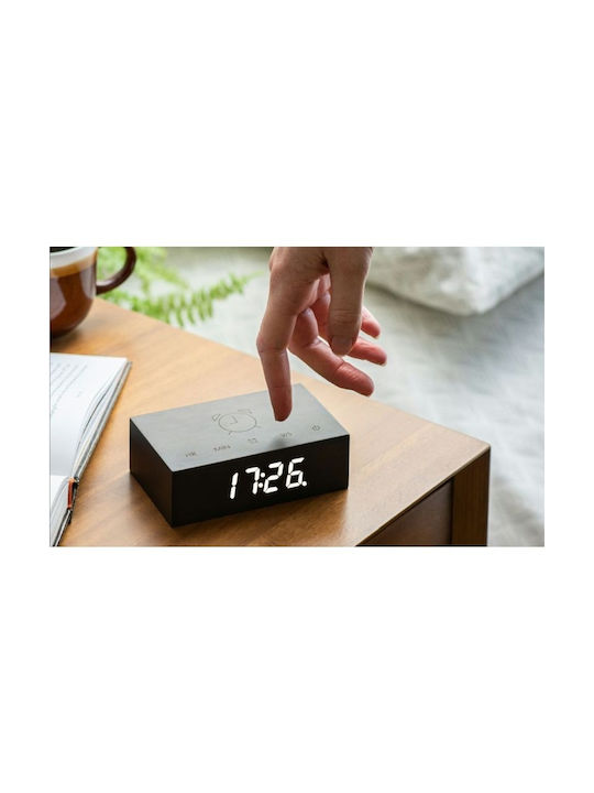 Gingko Tabletop Digital Clock with Alarm Black G003B10