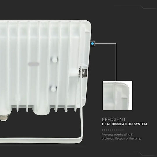 V-TAC F-class Στεγανός Προβολέας LED 30W Θερμό Λευκό 3000K IP65