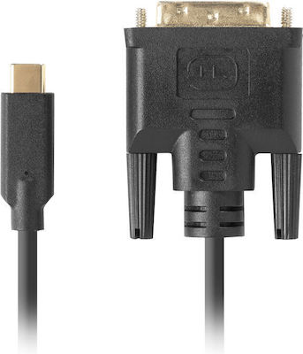 Lanberg USB 2.0 Cable USB-C male - DVI-D male Black 1.8m (CA-CMDV-10CU-0018-BK)