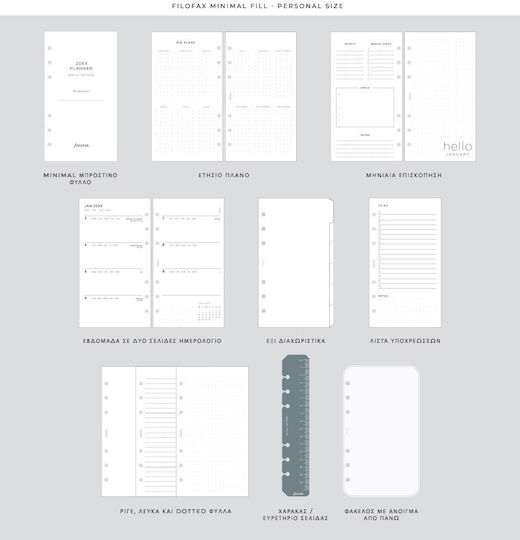 Filofax Norfolk Organizer Gray Leather 15x19.4cm