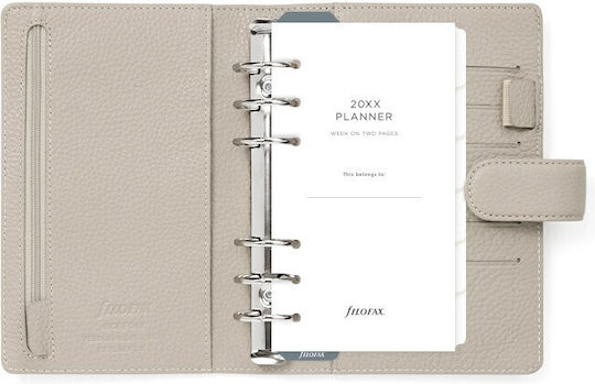Filofax Norfolk Wöchentlich Veranstalter Weiß Leder 15x19.4cm Taupe