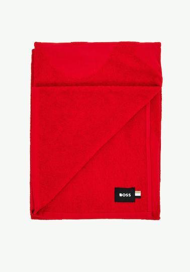 Boss Prosoape De Plajă Roșu Din Bumbac Solid 160x80cm