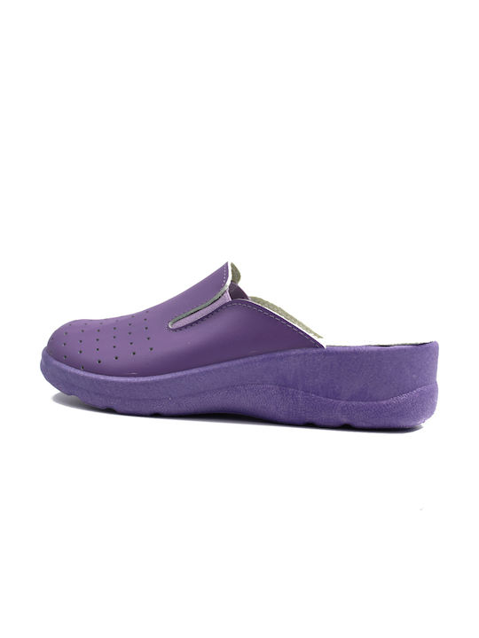 Level Anatomic 303 Damen Leder Anatomisch Clogs Lila