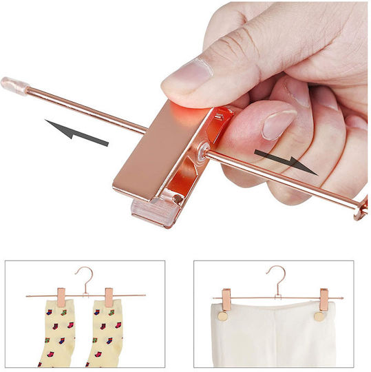 Songmics Metallic Clothes Hanger for Pants Pink 10pcs