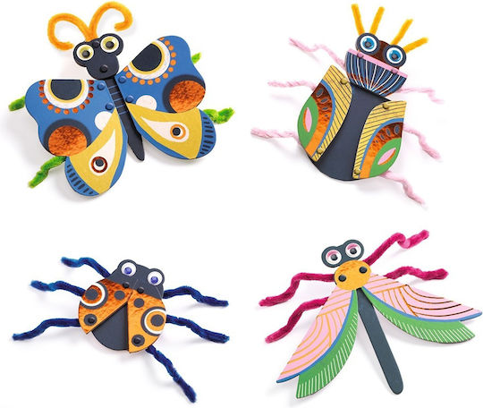Djeco Collage Chenille Insekten für Kinder 3+ Jahre alt+ Jahre