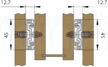 Geman Drawer Expanding Hardware Silver 40cm 2pcs 14100017