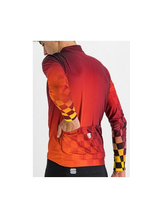 Sportful Rocket Thermal ZLV052 Long Sleeves Cycling Jersey Red