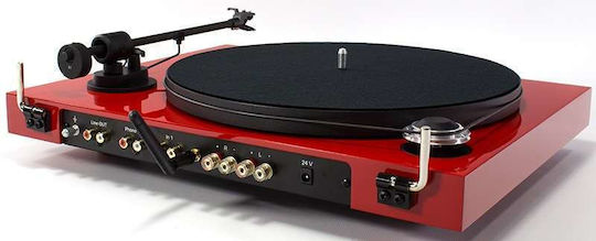 Pro-Ject Audio Juke box E High Gloss + Ortofon OM 5E 13768-836 Πικάπ με Belt Drive και Προενίσχυση Κόκκινο