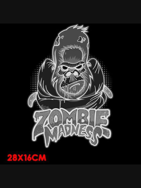 COTTON T-SHIRT FOR WOMEN TAKEPOSITION, ZOMBIE MADNESS, BLACK, 503-1510