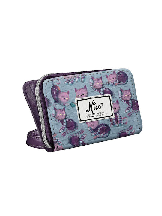 Karactermania Forever Ninette Nico Kids' Wallet Coin with Zipper for Girl Purple 00712