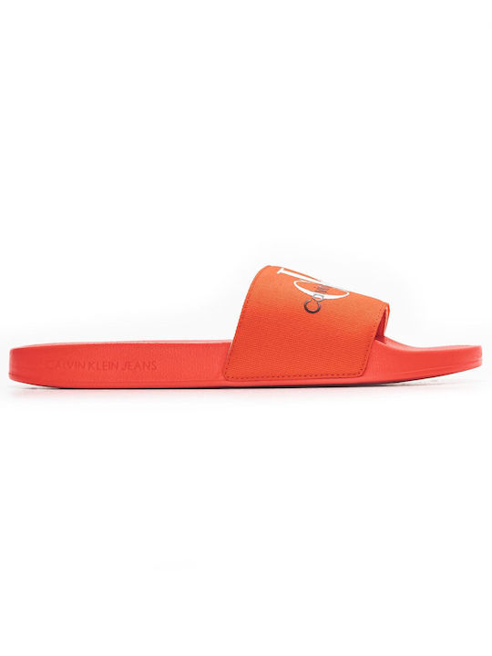 Calvin Klein Men's Slides Red