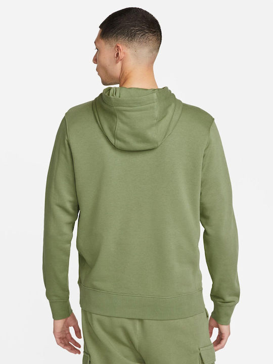 Nike Sportswear Men's Sweatshirt with Hood and Pockets Khaki
