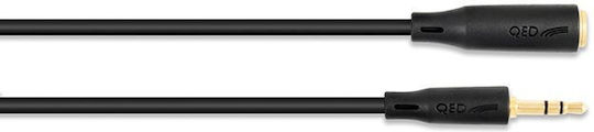 QED 3.5mm Jack Cable 3.5mm Male - 3.5mm Female Black 1.5m QE8134