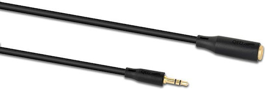 QED 3.5mm Jack Cable 3.5mm Male - 3.5mm Female Black 1.5m QE8134
