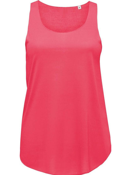 Sol's Jade Γυναικεία Διαφημιστική Μπλούζα Αμάνικη Neon Coral
