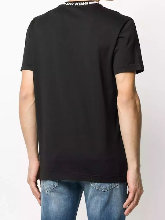 Dolce & Gabbana Ανδρικό T-shirt Μαύρο με Στάμπα