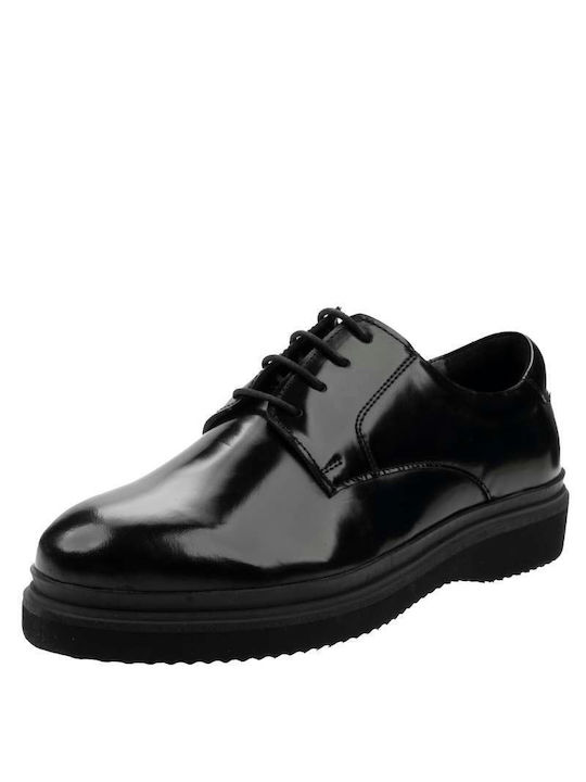 Giacomo Carlo Men's Leather Casual Shoes Black