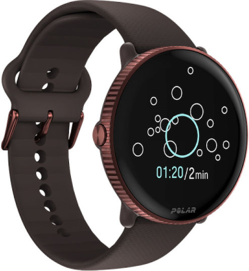 Polar Ignite 3 43mm Waterproof Smartwatch with Heart Rate Monitor (Brown Copper)
