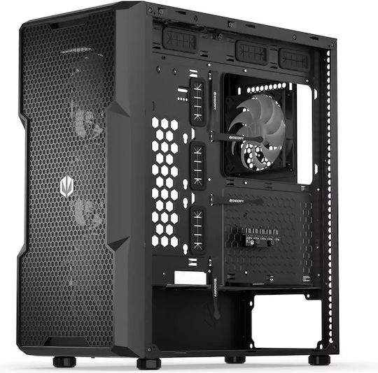 Endorfy Regnum 400 ARGB Gaming Midi Tower Computer Case with Side Window Black