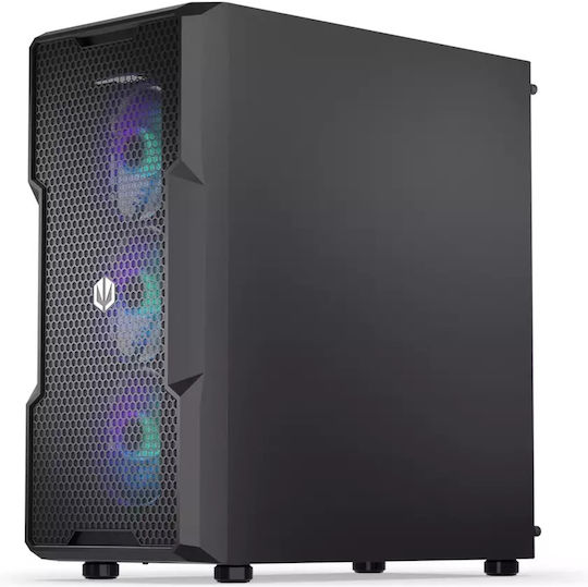 Endorfy Regnum 400 ARGB Gaming Midi Tower Computer Case with Side Window Black