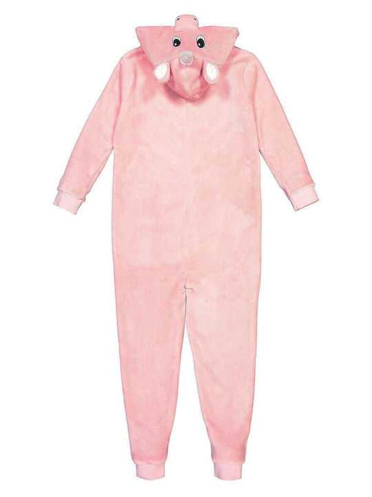 La Redoute Collections Kinder Einteiliger Schlafanzug Winterlich Fleece Rosa