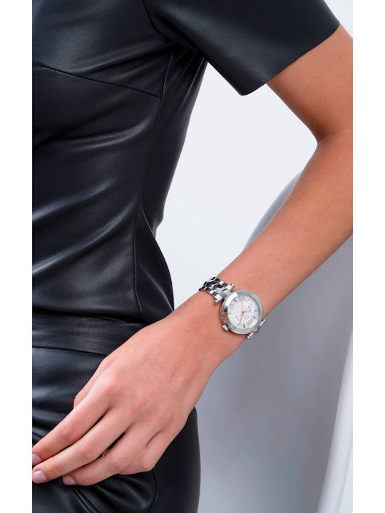 GC Watches Illusion Γυναικείο Ρολόι 36mm Μπαταρίας με Ασημί Μεταλλικό Μπρασελέ