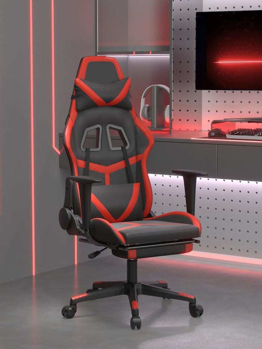 vidaXL 3143677 Gaming Chair with Footrest Black / Red