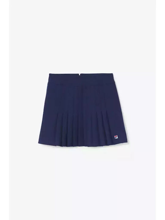 Amy Plissiert Mini Rock Marineblau