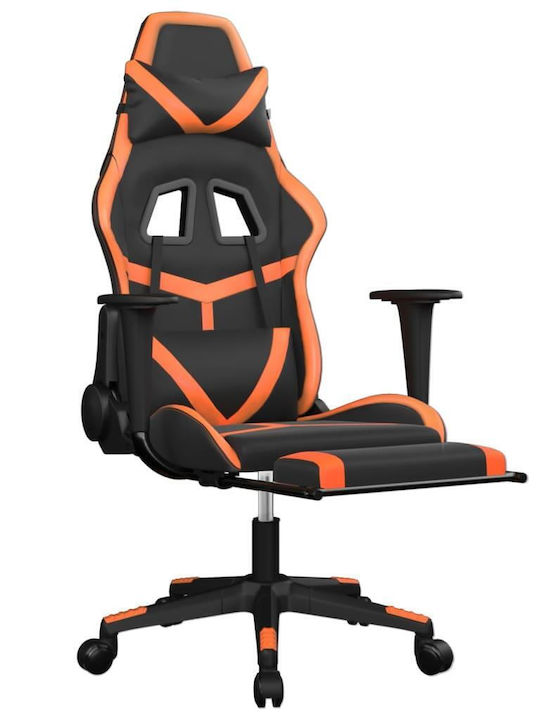 vidaXL 3143682 Геймърски стол с подлакътник Black / Orange