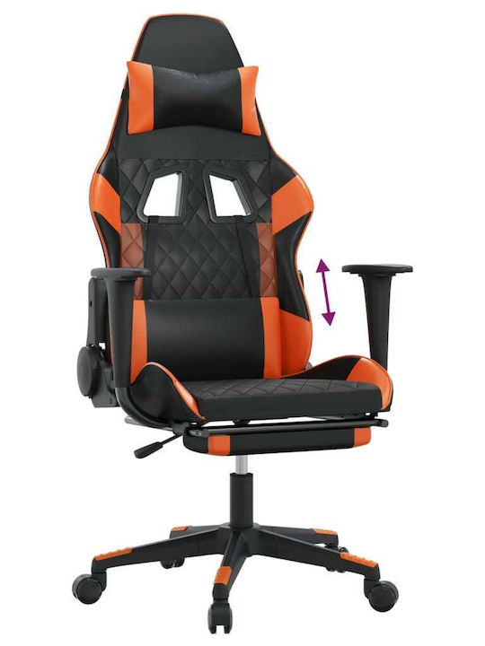 vidaXL 3143770 Gaming Stuhl mit Fußstütze Black / Orange