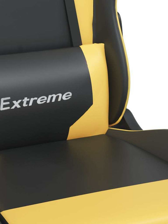 vidaXL 345459 Gaming Chair with Footrest Black / Gold