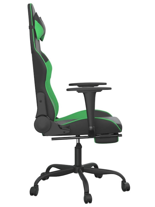 vidaXL 345414 Gaming Chair with Footrest Black / Green