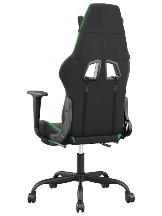 vidaXL 345414 Gaming Chair with Footrest Black / Green