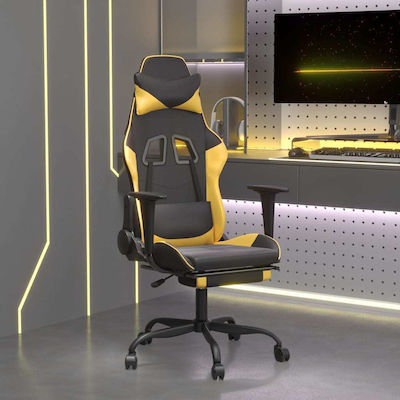 vidaXL 3143655 Gaming Chair with Footrest Black / Gold