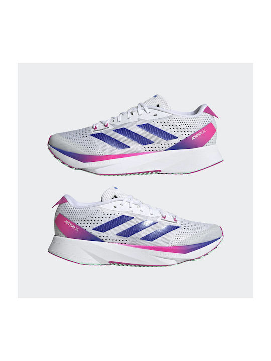 Adizero Sl Herren Sportschuhe Laufen Cloud White / Lucid Blue / Lucid Fuchsia