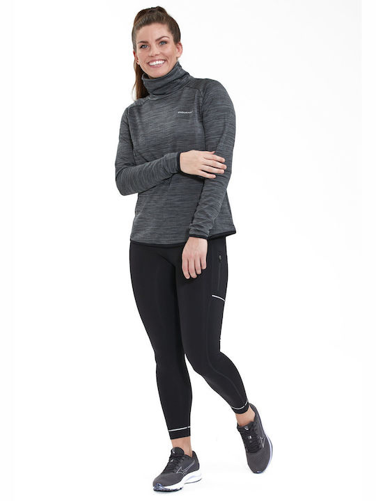 Endurance Μπλούζα L/S Littao Melange Midlayer - 1001 Black