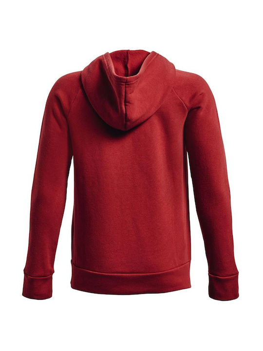 Under Armour Fleece - Polar Hanorac pentru copii cu glugă și buzunare Burgundy Rival