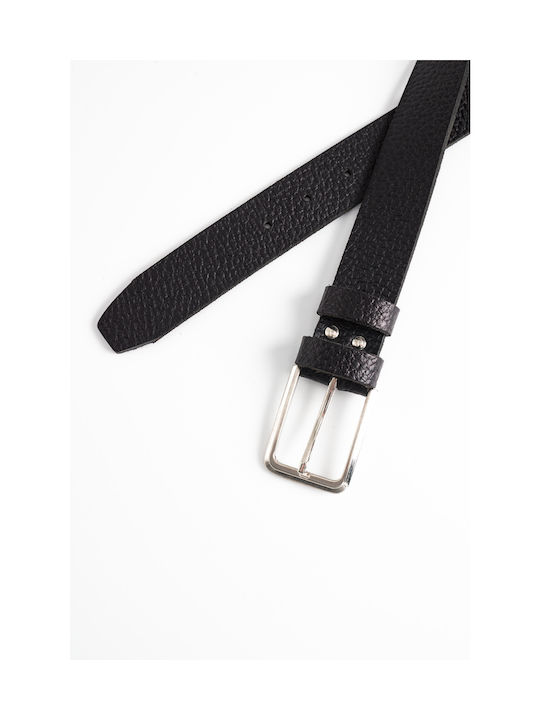 Handmade Leather Belt 3.50cm BLACK CROKO