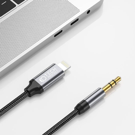 Tech-Protect Ultraboost Geflochten 3.5mm zu Lightning Kabel Schwarz 1m (4651607)