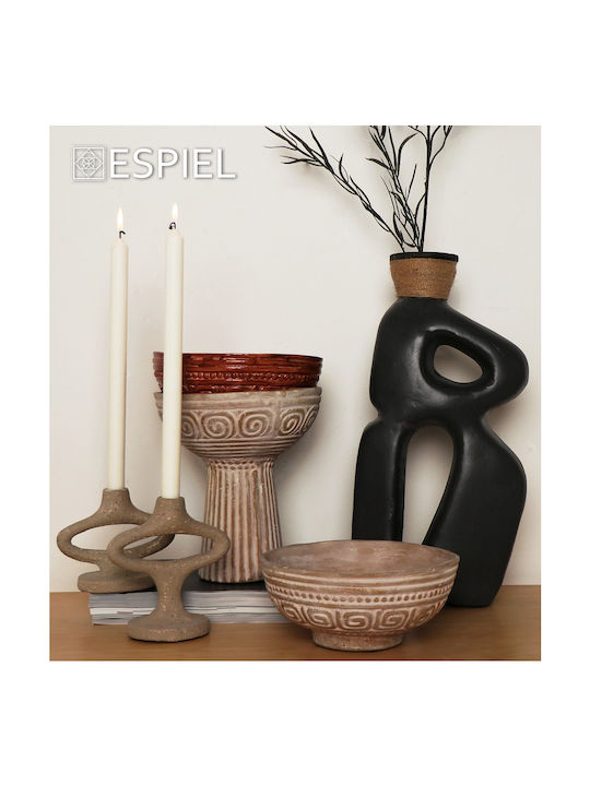 Espiel Decorative Vase Ecomix Gray 24.76x11.43x43cm