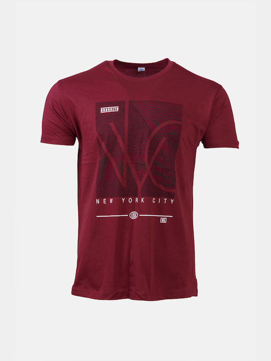 T-shirt Μπορντό