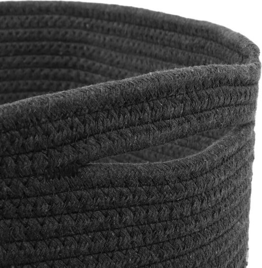 Sidirela Ethnic Decorative Basket Fabric with Handles Gray 35x40cm