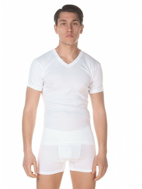 Comfort Men's Short Sleeve Undershirt White