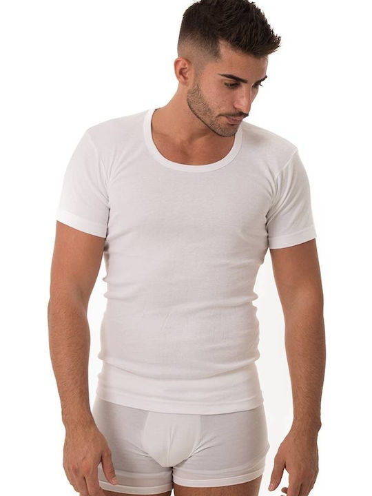 Comfort Men's Short Sleeve Undershirt White