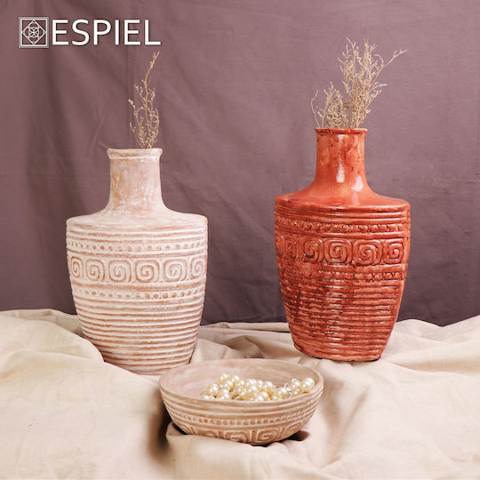 Espiel Terracota Διακοσμητικό Μπωλ Πήλινο Καφέ 23.5cm