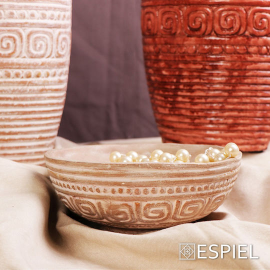 Espiel Terracota Διακοσμητικό Μπωλ Πήλινο Καφέ 23.5cm