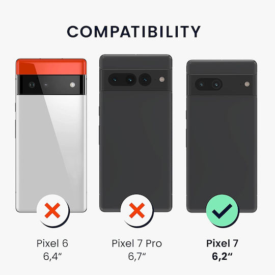 KWmobile Back Cover Silicon cu Curea Transparent / Negru (Google Pixel 7)